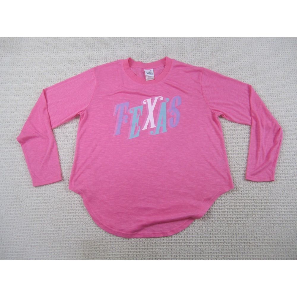 Texas Shirt Womens XL Pink‎ Long Sleeve Sweatshirt Crew Neck Creative Apparel